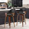 Artiss 2x Bar Stools Wooden Swivel Bar Stool Kitchen Dining Chair Wood Black