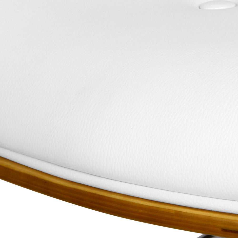 Artiss Wooden Gas Lift  Bar Stools - White Artiss