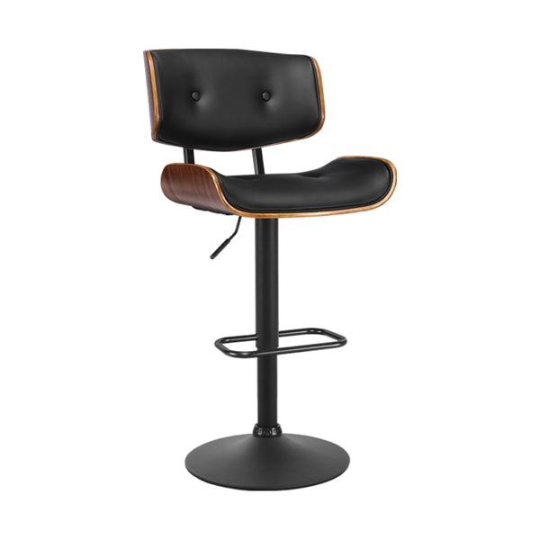 Artiss Kitchen Bar Stool Leather Black freeshipping - Awezingly