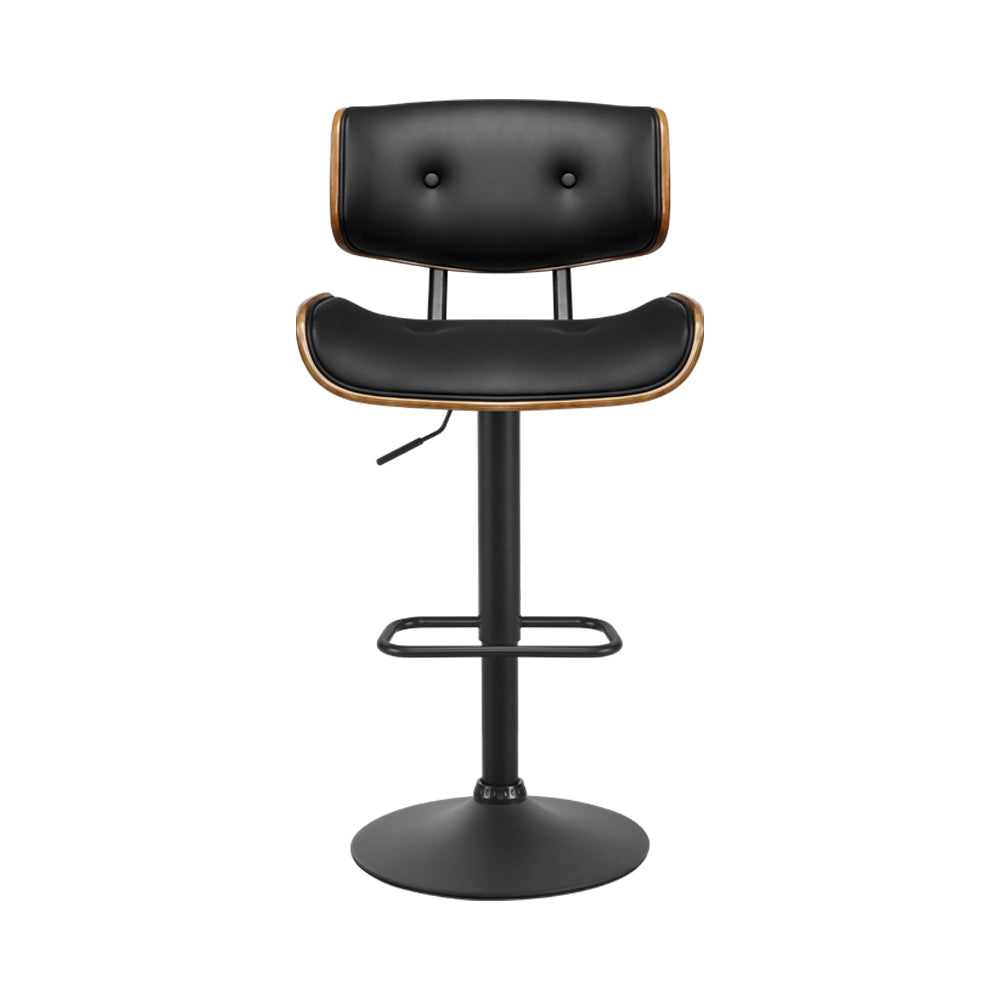 Artiss Kitchen Bar Stool Leather Black freeshipping - Awezingly