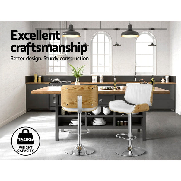 Artiss Bar Stools Kitchen Stool Chairs Metal Barstool Dining Chair Swivel White Artiss