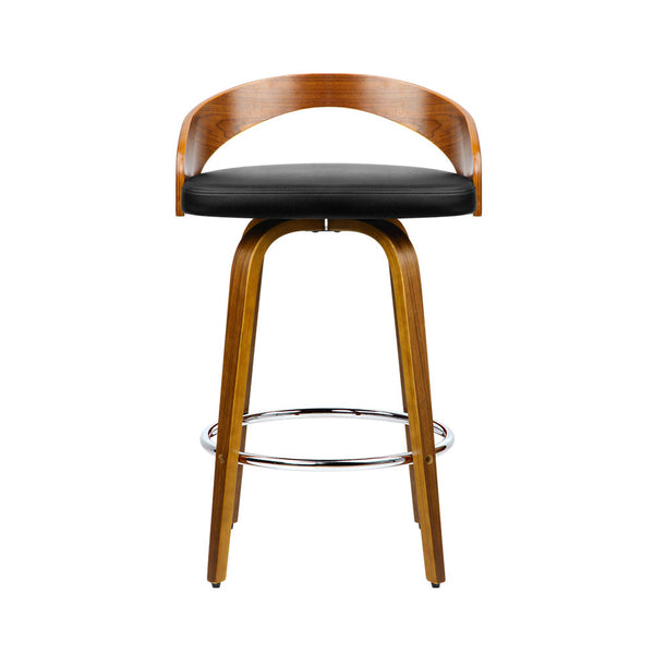 Artiss Set of 2 Wooden Bar Stools - Black Artiss