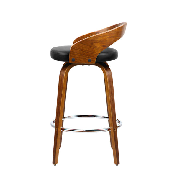 Artiss Set of 2 Wooden Bar Stools - Black Artiss