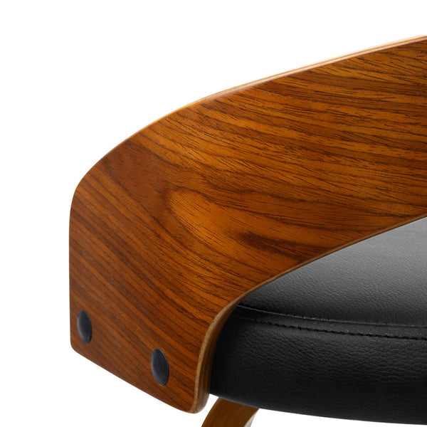 Artiss Set of 2 Wooden Bar Stools - Black Artiss