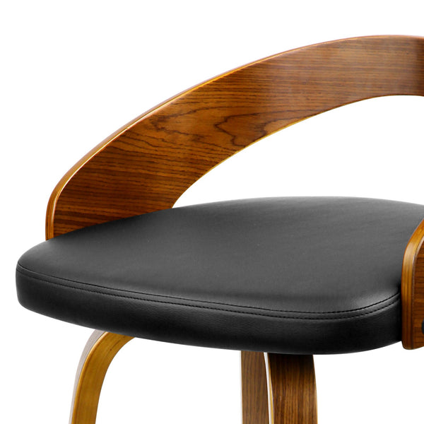 Artiss Set of 2 Wooden Bar Stools - Black Artiss