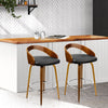 Artiss Set of 2 Wooden Bar Stools - Black