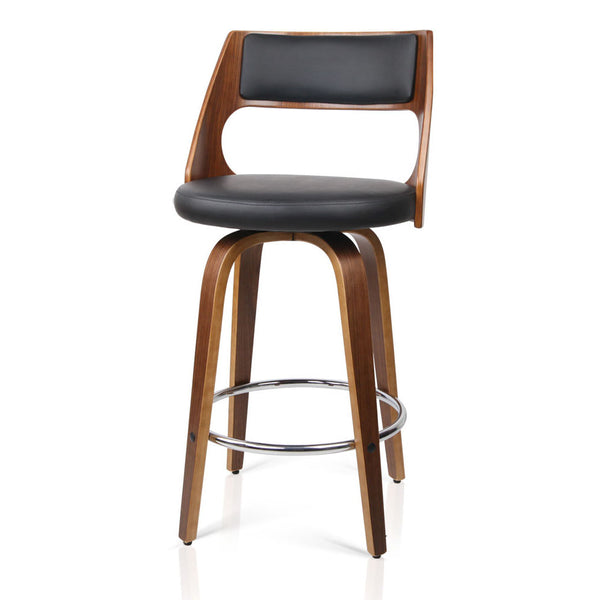 Artiss Set of 2 Wooden Bar Stools - Black freeshipping - Awezingly