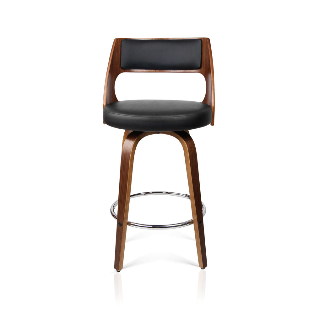Artiss Set of 2 Wooden Bar Stools - Black freeshipping - Awezingly