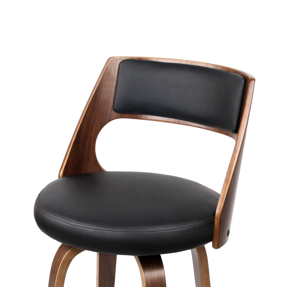 Artiss Set of 2 Wooden Bar Stools - Black freeshipping - Awezingly