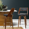 Artiss Set of 2 Wooden Bar Stools - Black