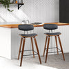Artiss Set of 2 Wooden Bar Stool - Black
