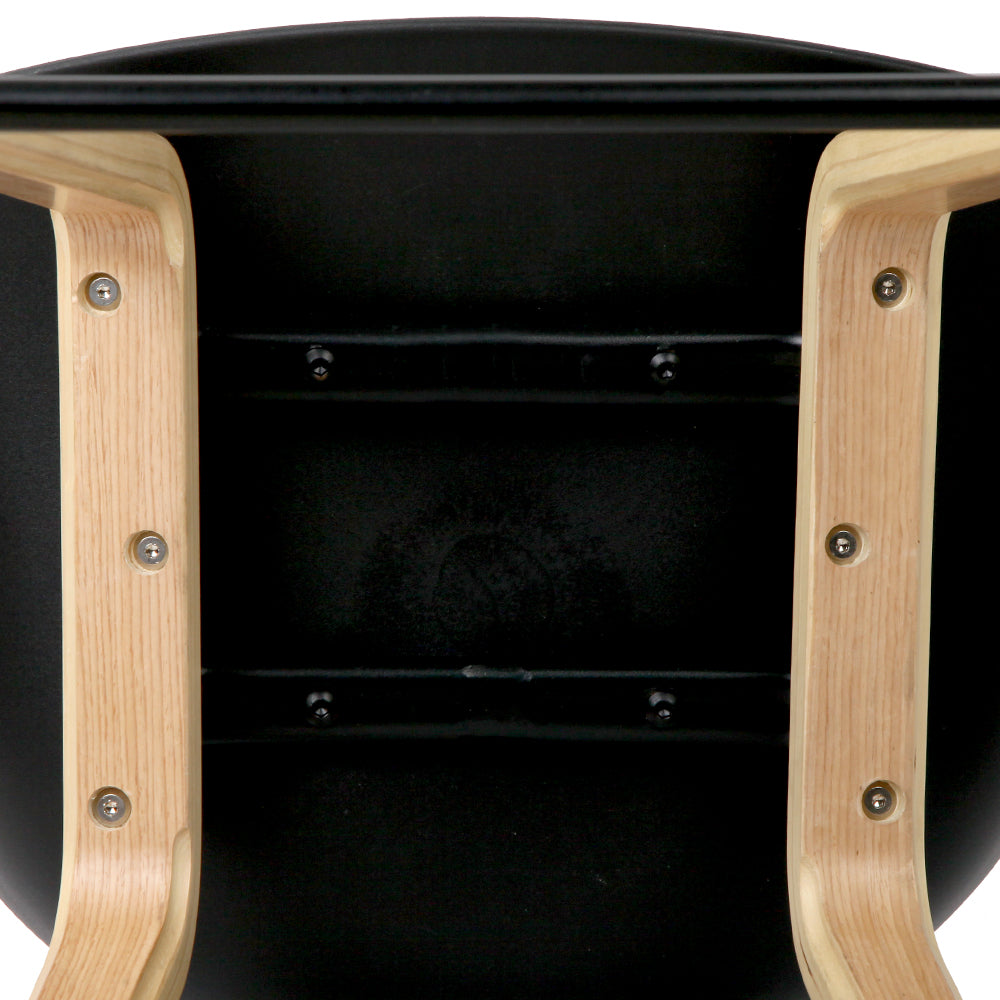 Artiss Set of 2 Wooden Backless Bar Stools - Black freeshipping - Awezingly