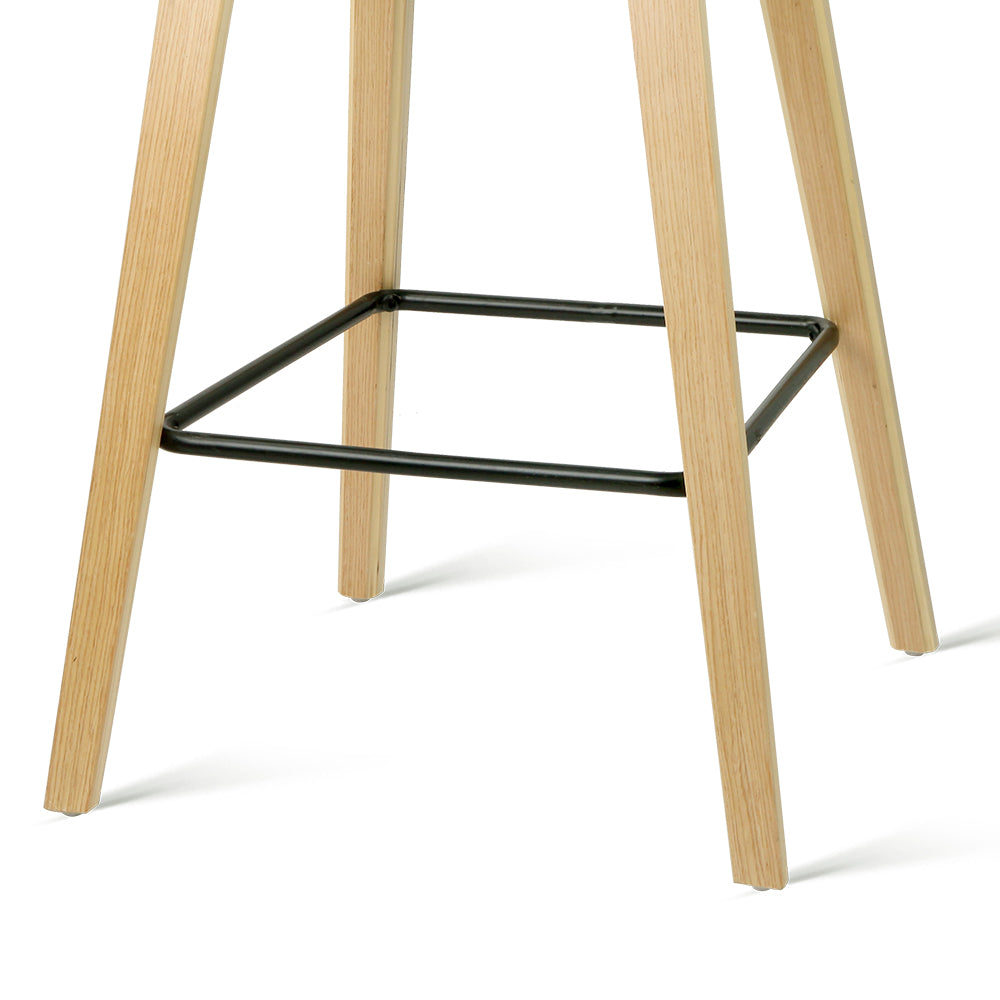 Artiss Set of 2 Wooden Backless Bar Stools - Black freeshipping - Awezingly