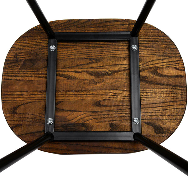 Artiss Set of 2 Wooden Backless Bar Stools - Black Artiss