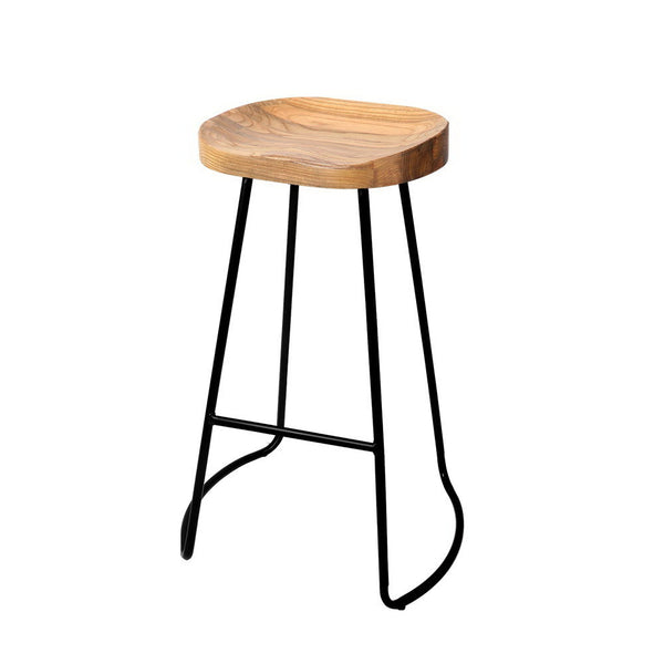Artiss Set of 2 Wooden Backless Bar Stools - Natural freeshipping - Awezingly