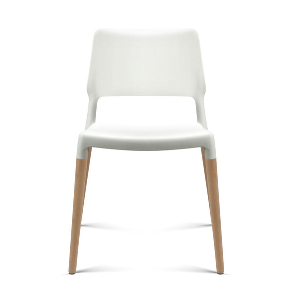 Artiss Set of 4 Wooden Stackable Dining Chairs - White freeshipping - Awezingly