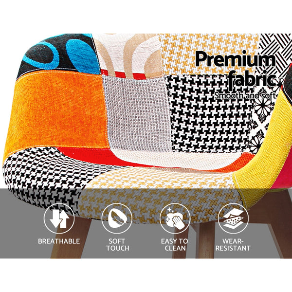 Artiss Set of 2 Fabric Dining Chairs freeshipping - Awezingly