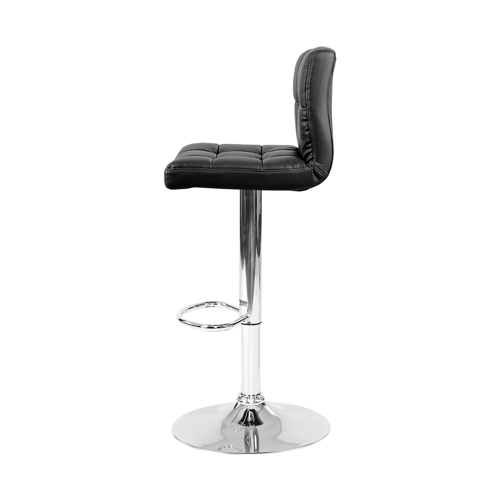 Artiss Set of 2 PU Leather Bar Stools - Black freeshipping - Awezingly