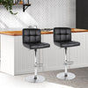 Artiss Set of 2 PU Leather Bar Stools - Black
