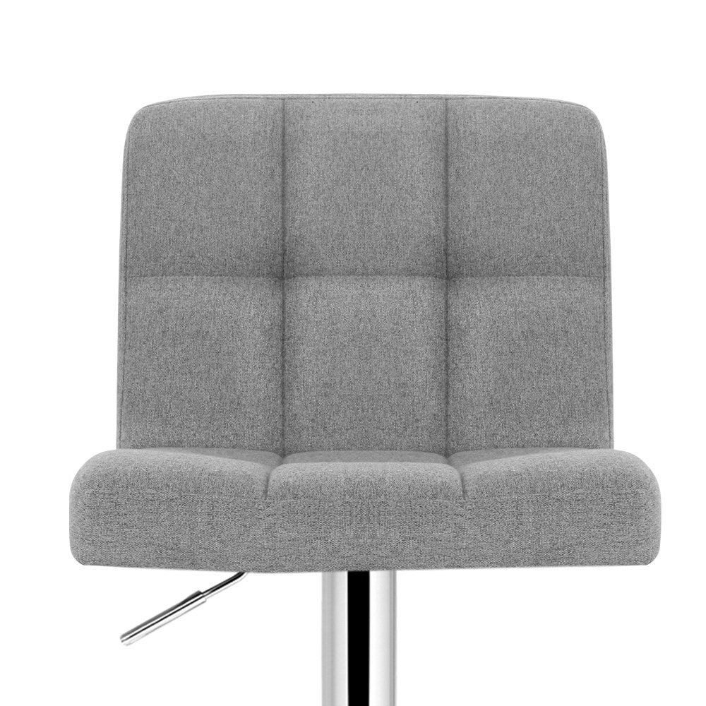 Artiss Set of 2 Fabric Bar Stools - Grey freeshipping - Awezingly