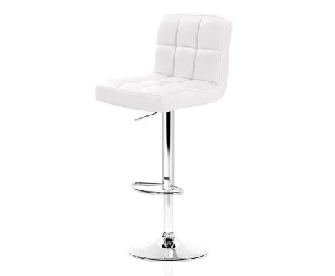 Artiss Set of 2 PU Leather Bar Stools - White freeshipping - Awezingly
