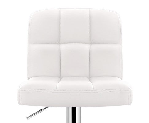 Artiss Set of 2 PU Leather Bar Stools - White freeshipping - Awezingly