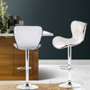Artiss Set of 2 PU Leather Bar Stools - White