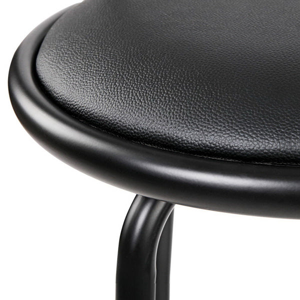 Artiss Set of 4 PU Leather Bar Stools - Black and Steel freeshipping - Awezingly