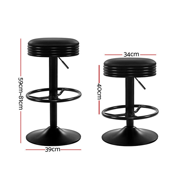 Artiss Bar Stools Kitchen Stool Black Barstool Artiss
