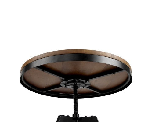 Artiss Elm Wood Round Dining Table - Dark Brown freeshipping - Awezingly