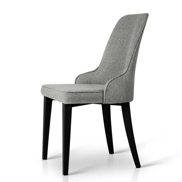 Artiss Set of 2 Fabric Dining Chairs - Grey freeshipping - Awezingly