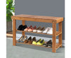 Artiss Bamboo Shoe Rack Wooden Seat Bench