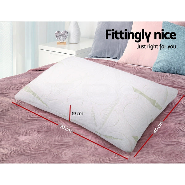 Giselle Bedding Set of 2 Bamboo Pillow with Memory Foam Giselle Bedding