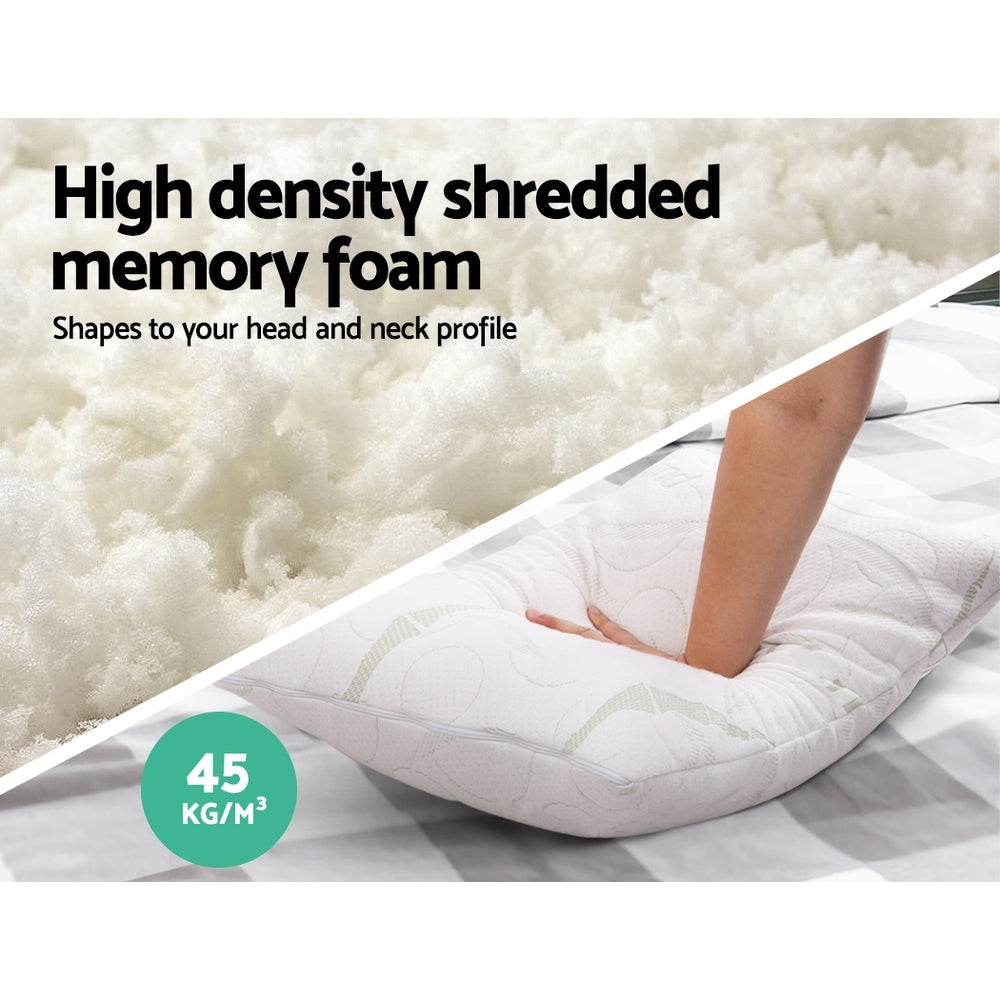 Giselle Bedding Set of 2 Bamboo Pillow with Memory Foam Giselle Bedding