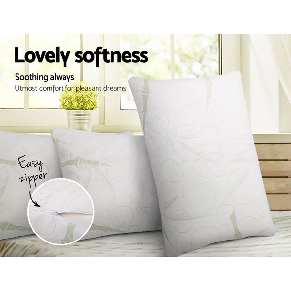 Giselle Bedding Set of 2 Bamboo Pillow with Memory Foam Giselle Bedding