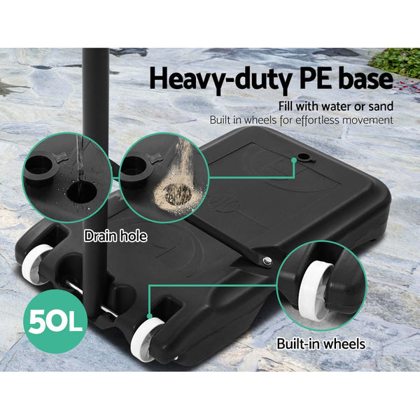 Everfit Adjustable Portable Basketball Stand Hoop System Rim 1.60m to 2.1m Everfit