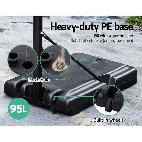 Everfit Adjustable Portable Basketball Stand Hoop System Rim - 2.1m to 2.6m Everfit