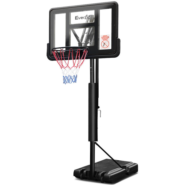 Everfit 3.05M Basketball Hoop Stand System Ring Portable Net Height Adjustable Black Everfit