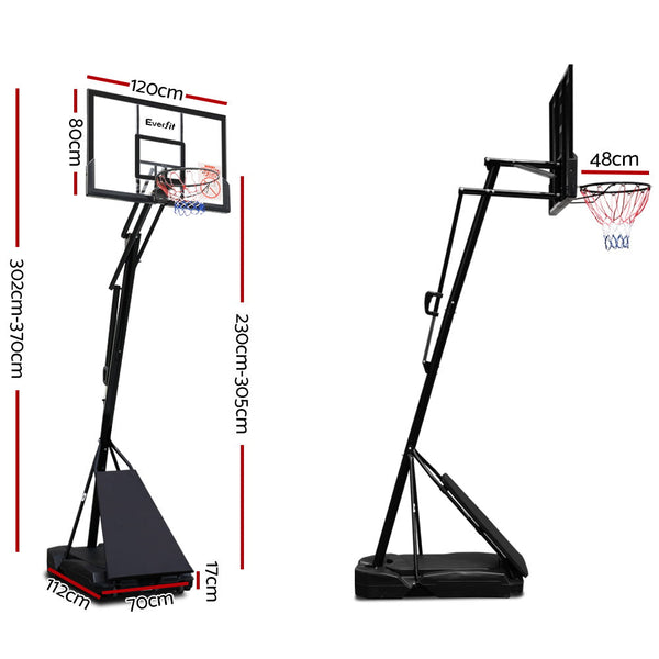 Everfit Pro Portable Basketball Stand System Ring Hoop Net Height Adjustable 3.05M Everfit