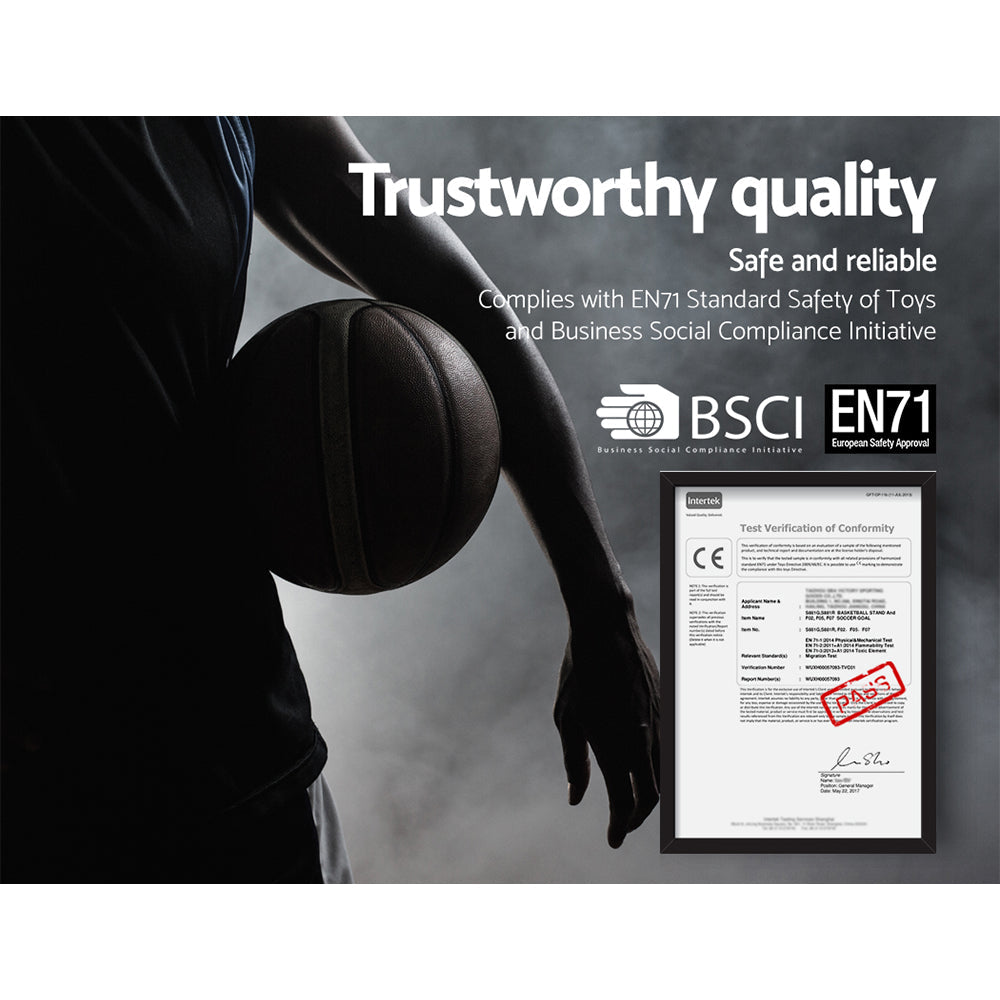 Everfit Portable Basketball Hoop Stand System Height Adjustable Net Ring Red Everfit