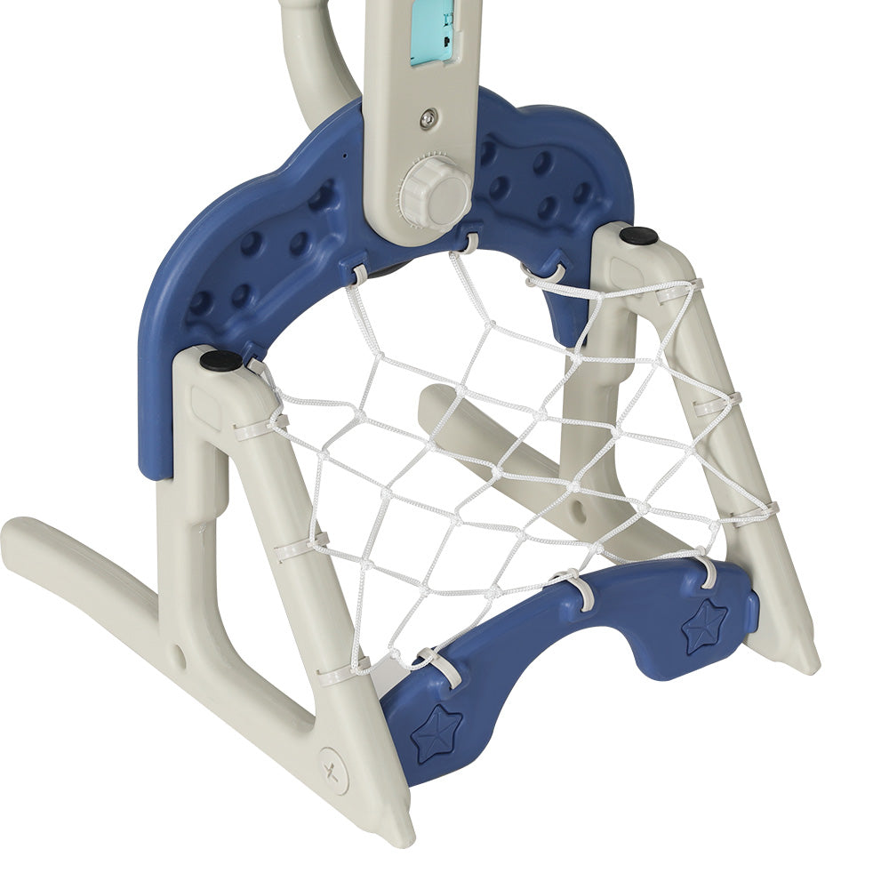 Everfit Kids Basketball Hoop Stand Adjustable 6-in-1 Sports Center Toys Set Blue Everfit