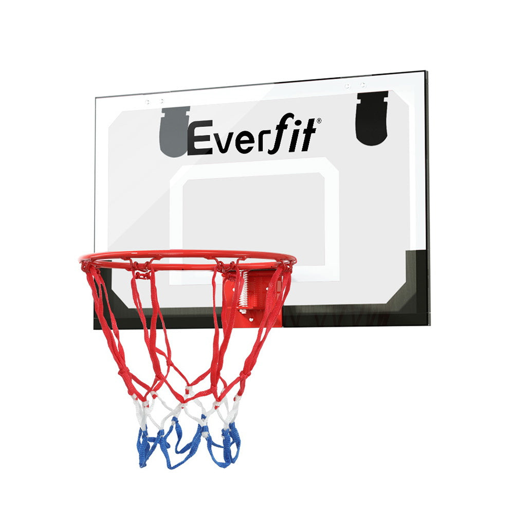 Everfit Mini Basketball Hoop Door Wall Mounted Kids Sport Backboard Indoor Black Everfit