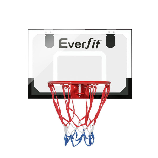 Everfit Mini Basketball Hoop Door Wall Mounted Kids Sport Backboard Indoor Black Everfit