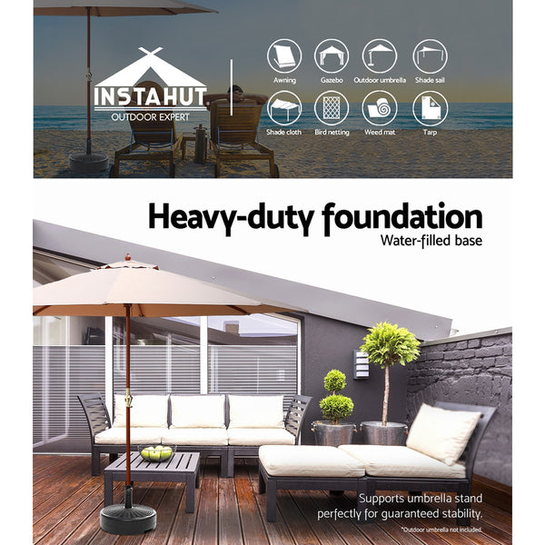 Instahut Outdoor Pole Umbrella Stand Base Pod Sand/Water Patio Cantilever Offset freeshipping - Awezingly