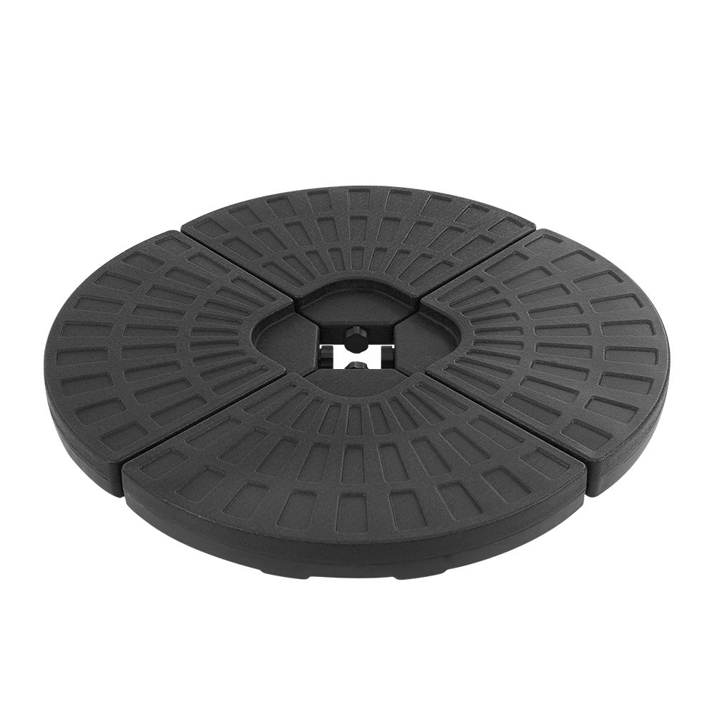 Instahut Outdoor Umbrella Stand 4 x Base Pod Plate Sand/Water Patio Cantilever Fanshaped freeshipping - Awezingly