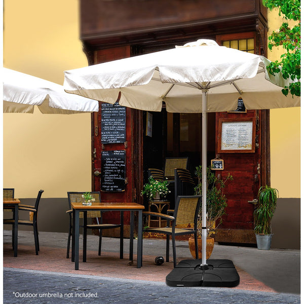 Instahut Set of 4 Umbrella Base Set Black freeshipping - Awezingly