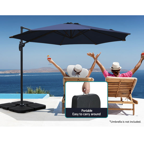 Instahut Outdoor Umbrella Base Stand Sand/Water Pod Cantilever Beach Patio 50cm Instahut