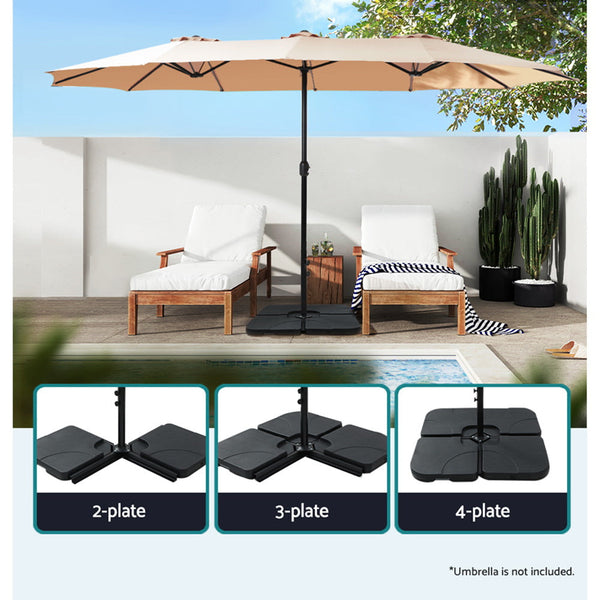 Instahut Outdoor Umbrella Base Stand Sand/Water Pod Cantilever Beach Patio 50cm Instahut