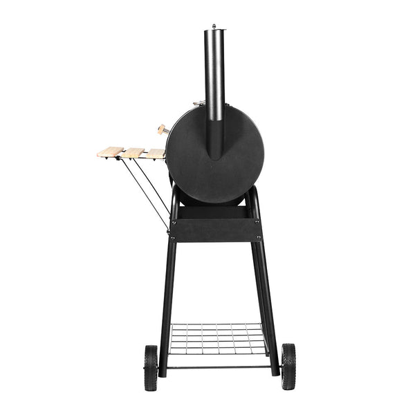 Grillz 2-in-1 Offset BBQ Smoker - Black Grillz