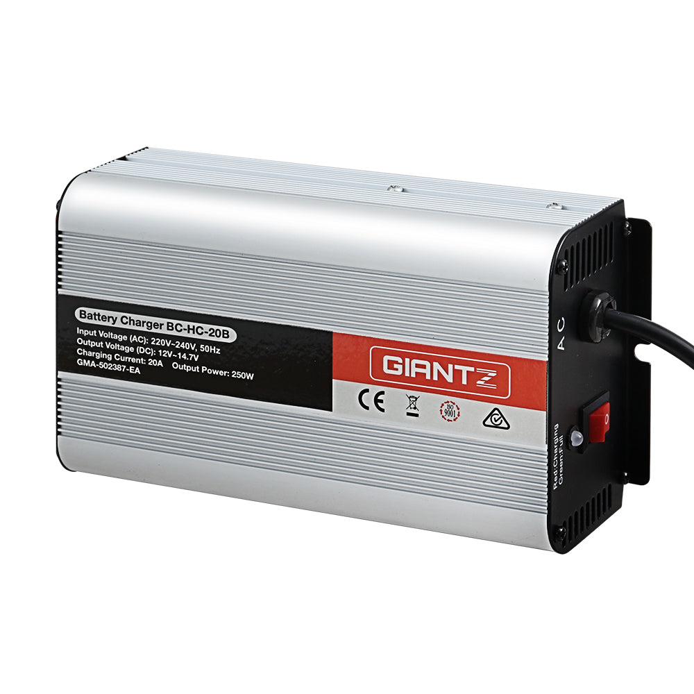 Giantz 12V Car Battery Charger Inverter 20 Amp ATV 4WD Boat Caravan Motorcycle Giantz
